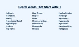 Dental Words That Start With H – An Extensive Glossary