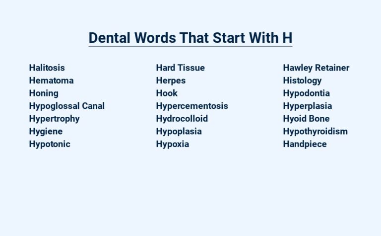 Read more about the article Dental Words That Start With H – An Extensive Glossary