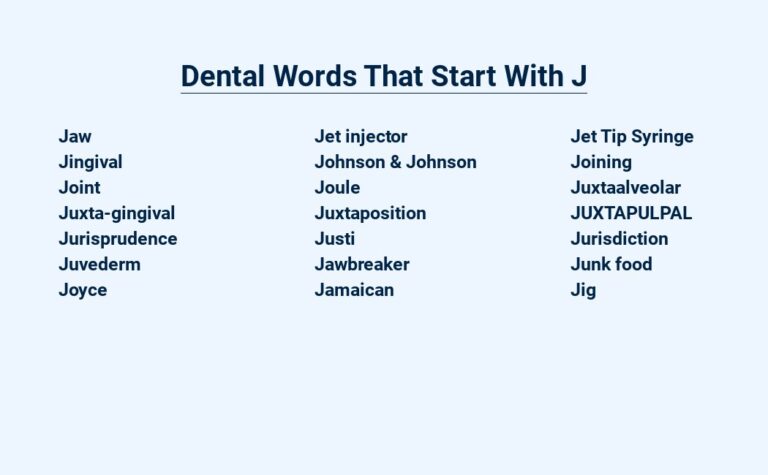 Read more about the article Dental Words That Start With J – Mastering The Jargon