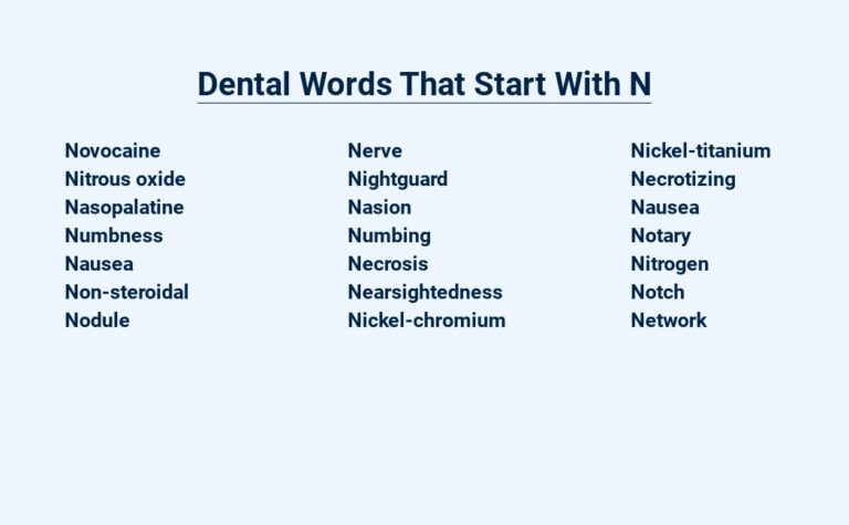 Read more about the article Dental Words That Start With N – Know the Basics