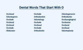 Dental Words That Start With O – Open Wide!