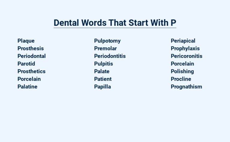 Read more about the article Dental Words That Start With P – Popular Picks