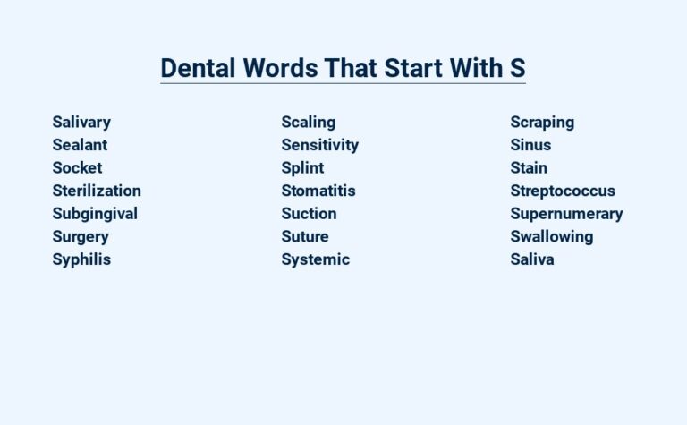 Read more about the article Dental Words That Start With S – Spit It Out