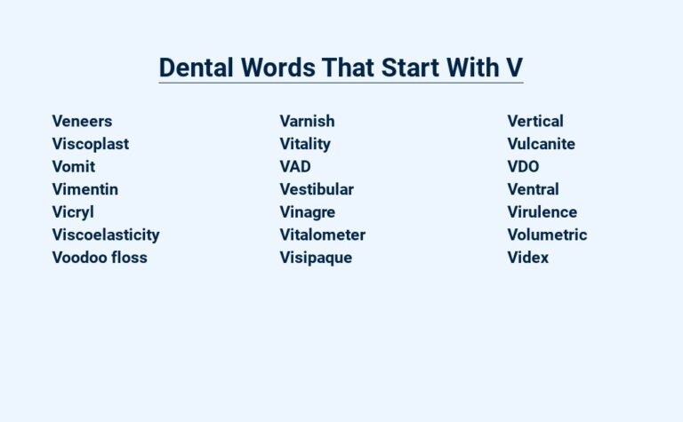 Read more about the article Dental Words That Start With V – Va-Voom Vocabulary