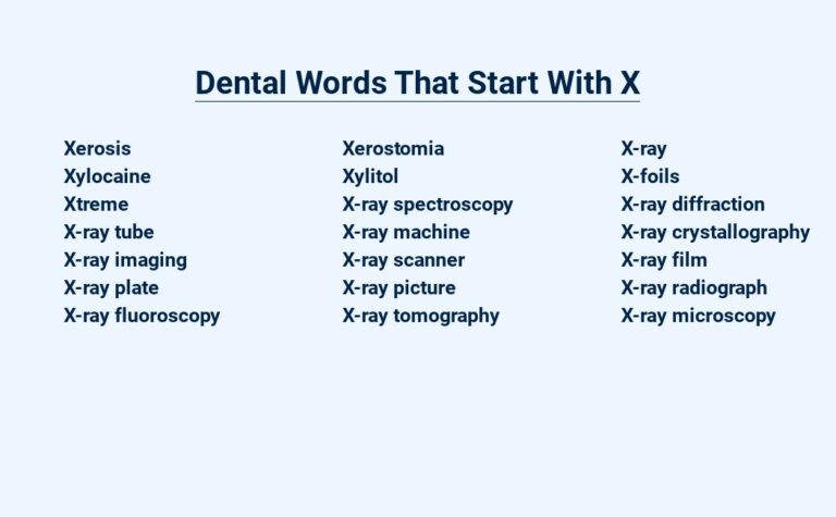 Read more about the article Dental Words That Start With X – Your A to Z Guide