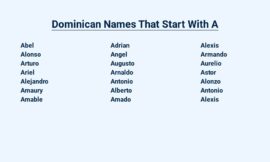 Dominican Names That Start With A: The A-Z of Dominican Names