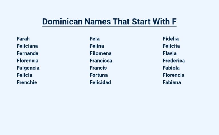 Read more about the article Dominican Names That Start With F – Female names with Meaning