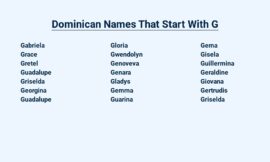 Dominican Names That Start With G – A Glimpse into Dominican Culture