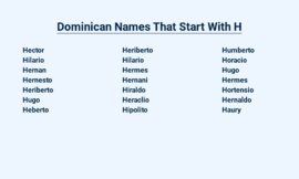 Dominican Names That Start With H – Explore the Heritage
