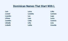 Dominican Names That Start With L – A Glimpse of History
