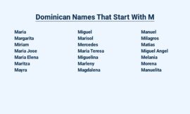 Dominican Names That Start With M – Unveiling the Melody