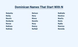 Dominican Names That Start With N – The Most Popular Choices