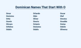 Dominican Names That Start With O – Unraveling the Rich Heritage