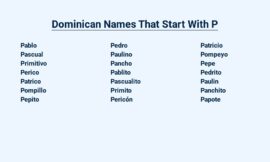 Dominican Names That Start With P – A Touch of History
