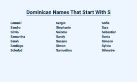 Dominican Names That Start With S – The Sweet Sounds of Tradition