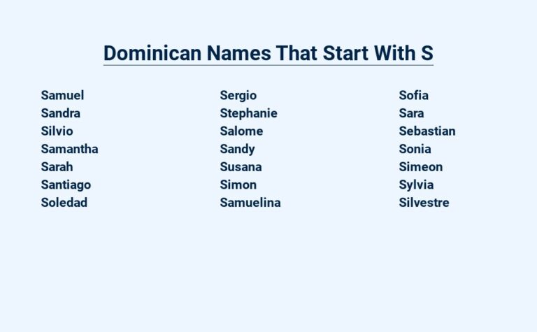 Read more about the article Dominican Names That Start With S – The Sweet Sounds of Tradition