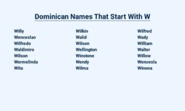 Dominican Names That Start With W – A Unique Touch