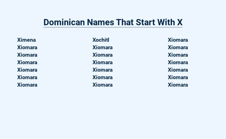 Read more about the article Dominican Names That Start With X – Exotic and Unique