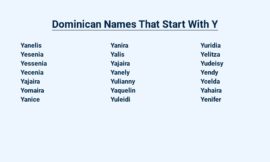 Dominican Names That Start With Y – A Glimpse of Tradition
