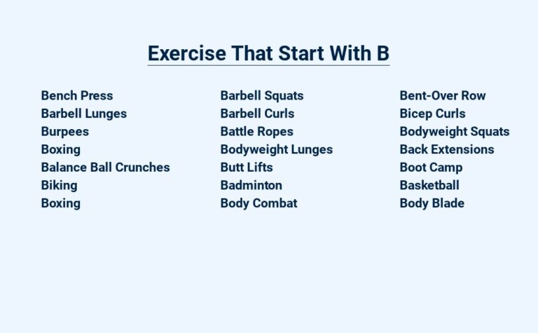 Read more about the article Exercise That Start With B – Blast Your Way to Fitness