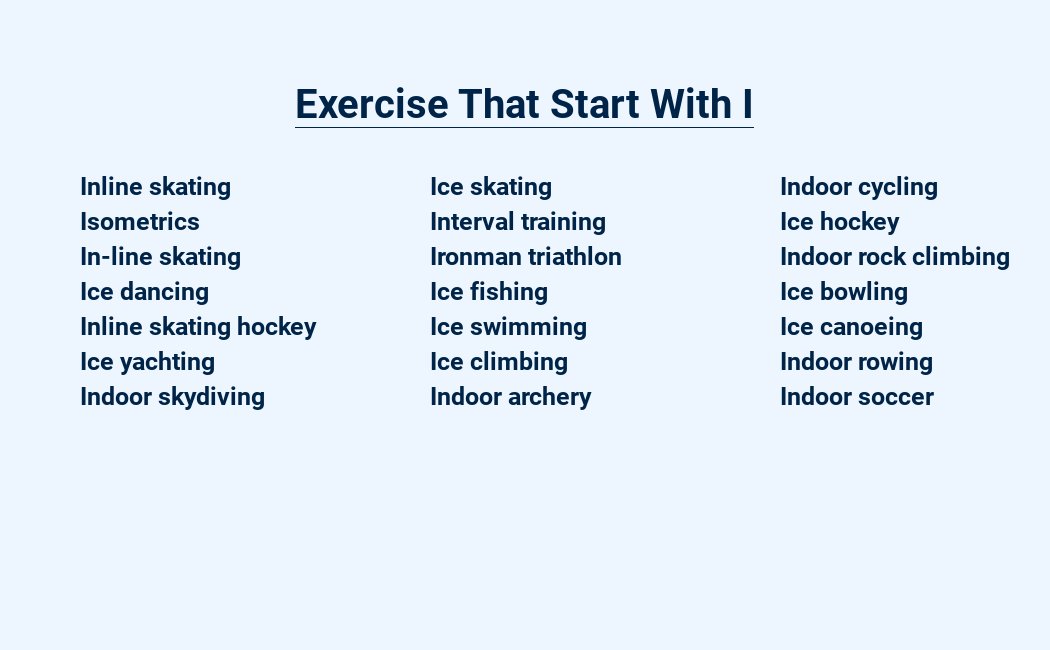 exercise that start with d