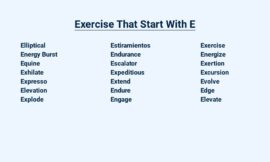 Exercise That Start With E – Easy Moves for a Healthy Lifestyle