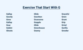 Exercise That Start With G – Get Moving, Get Fit