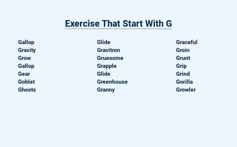 Read more about the article Exercise That Start With G – Get Moving, Get Fit