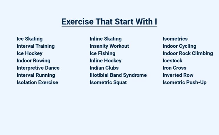 Read more about the article Exercise That Start With I – Ignite Your Fitness Journey