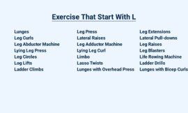 Exercise That Start With L – Leg and Arm Workouts