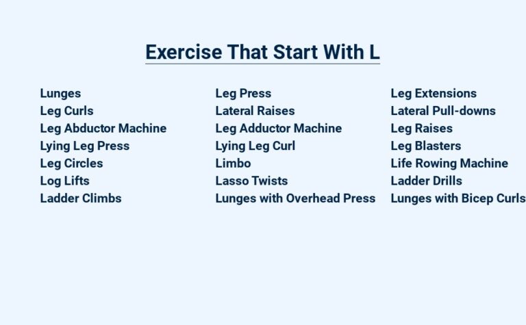 Read more about the article Exercise That Start With L – Leg and Arm Workouts