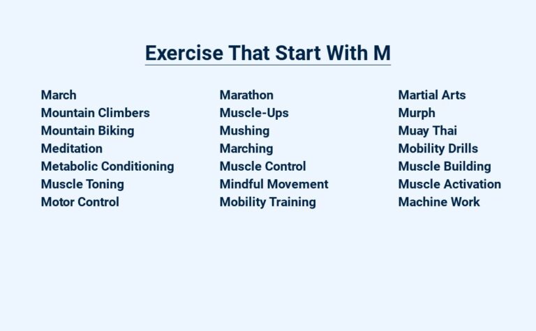 Read more about the article Exercise That Start With M – Your Journey to Improved Fitness