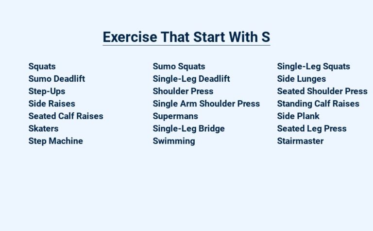 Read more about the article Exercise That Start With S – Shape Up and Strengthen!