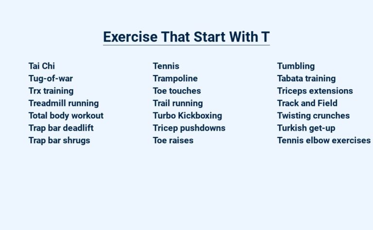 Read more about the article Exercise That Start With T – Terrific Toned Muscles