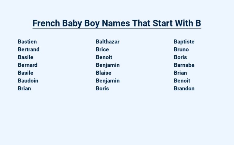 Read more about the article French Baby Boy Names That Start With B – Bonjour Bebé!