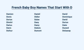 French Baby Boy Names That Start With D – A Glimpse of Elegance