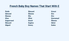 French Baby Boy Names That Start With E – Elegance & Exclusivity