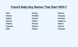 French Baby Boy Names That Start With F – Unique and Meaningful