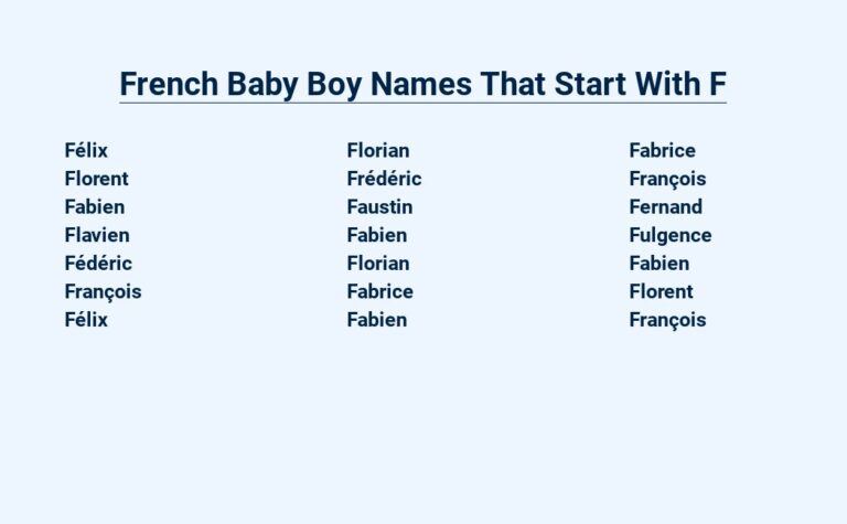 Read more about the article French Baby Boy Names That Start With F – Unique and Meaningful