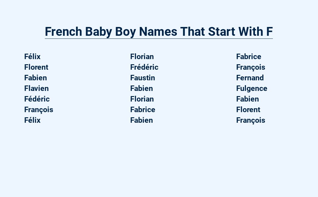 french baby boy names that start with f