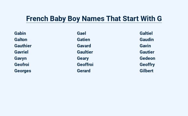 Read more about the article French Baby Boy Names That Start With G – Garçons Magnifiques