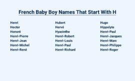 French Baby Boy Names That Start With H – A Touch of Elegance