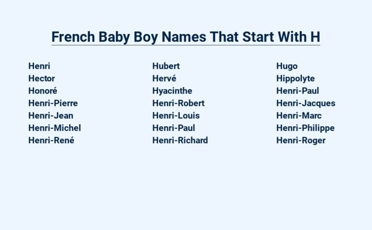 Read more about the article French Baby Boy Names That Start With H – A Touch of Elegance