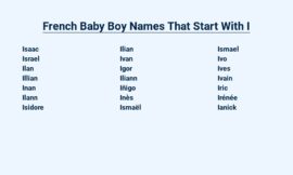 French Baby Boy Names That Start With I – For your Little Prince