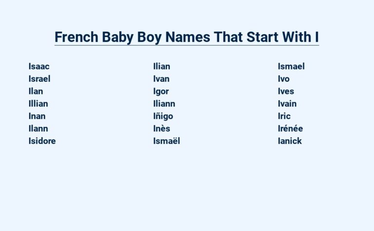 Read more about the article French Baby Boy Names That Start With I – For your Little Prince