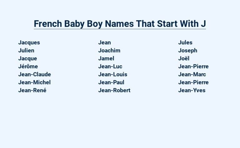 Read more about the article French Baby Boy Names That Start With J – For Your Little Prince