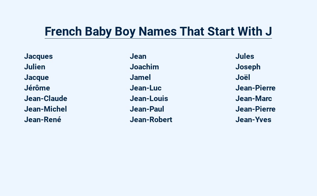 french baby boy names that start with j