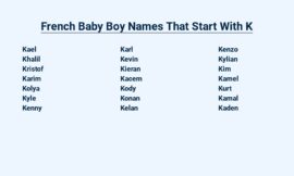 French Baby Boy Names That Start With K – Unique and Charming