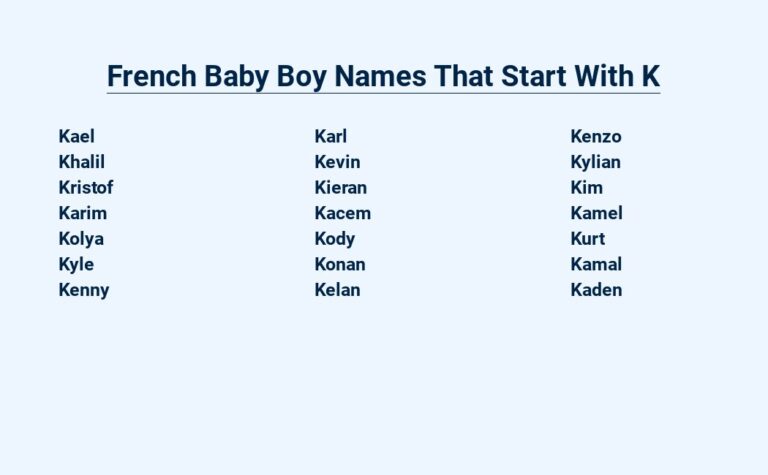 Read more about the article French Baby Boy Names That Start With K – Unique and Charming