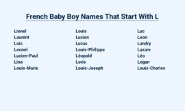 French Baby Boy Names That Start With L – A Touch of French Elegance